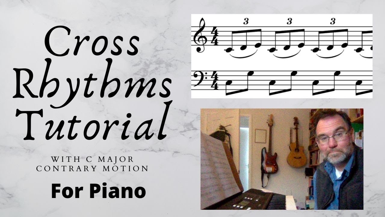 Cross Rhythms with C major contrary motion. RH triplets LH duplets: 3 against 2.