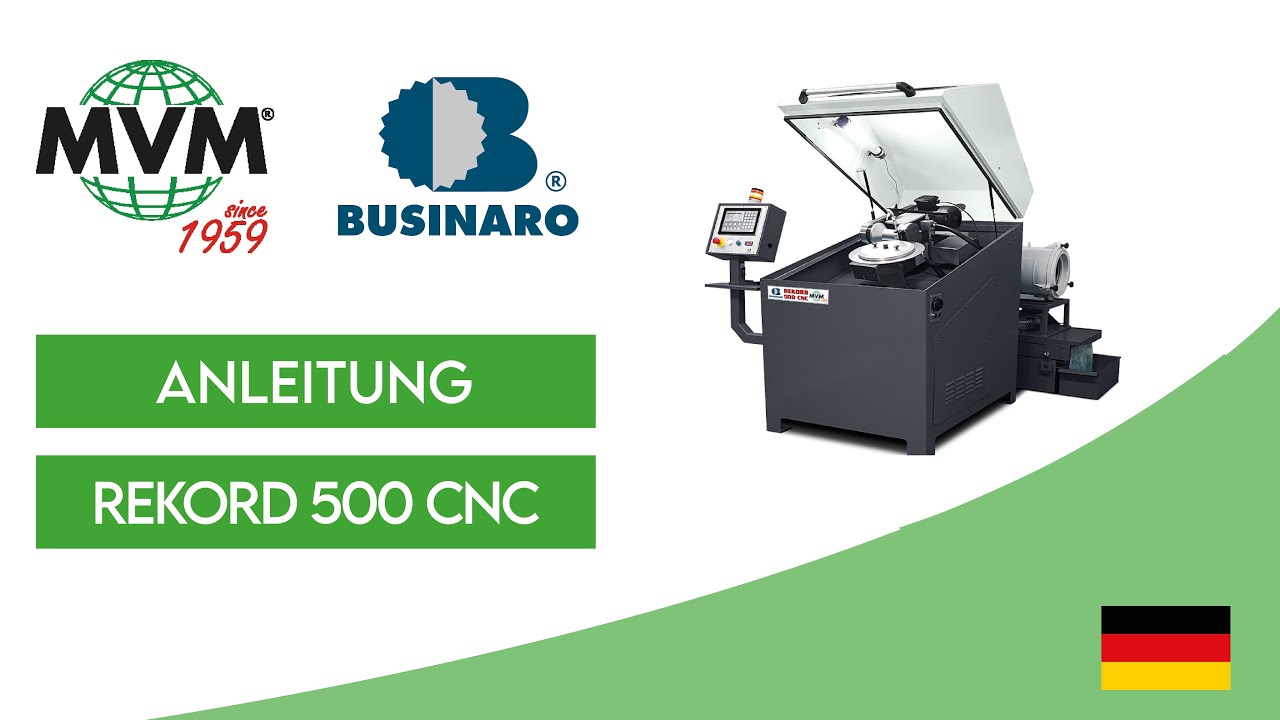 Anleitung REKORD 500 - Schleifmaschine zum Schleifen von HSS-Kreissägen und Reibsägen.