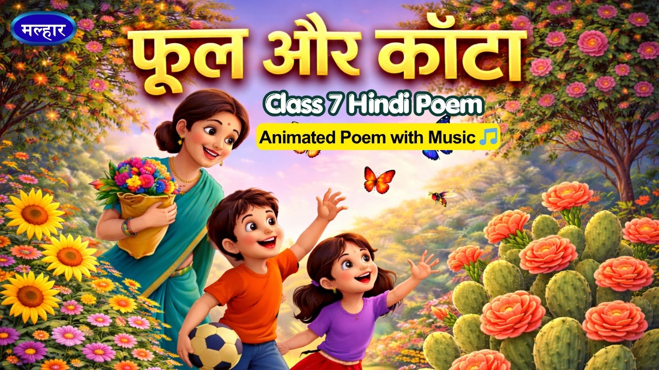 फूल और काँटा 🌸 | Class 7 - Chapter 3 | NCERT मल्हार | Poem with Animation and Music  | हैं जनम लेते