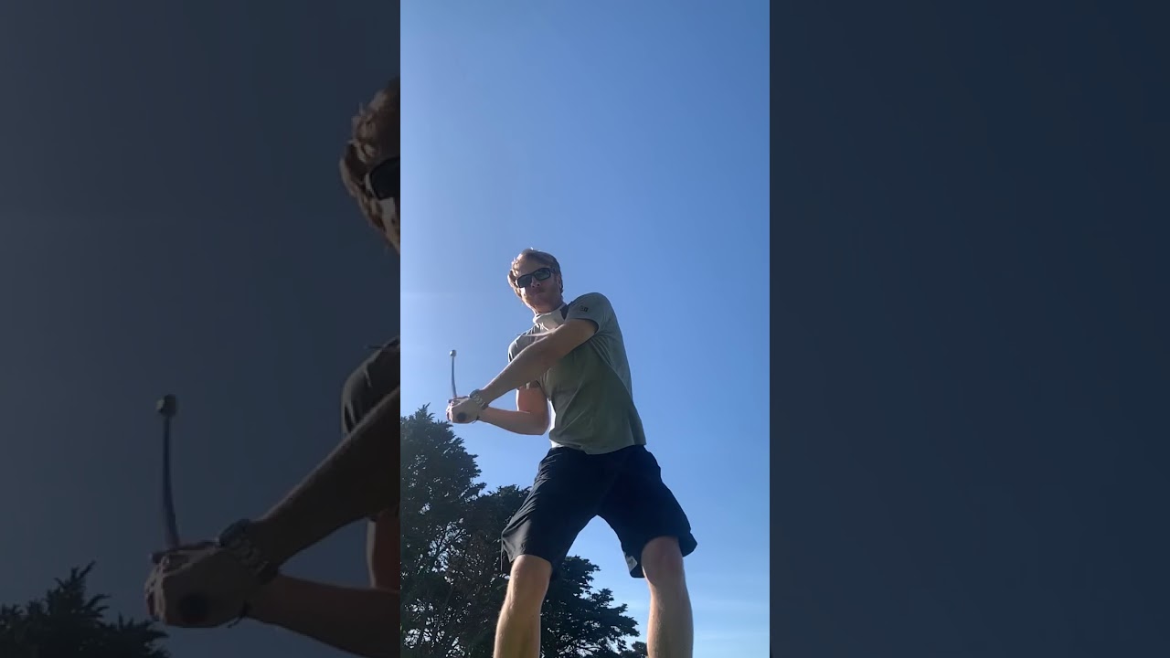 #Superspeedgolf level 1 with the heaviest weight golf training aid slow motion #golf #speed training