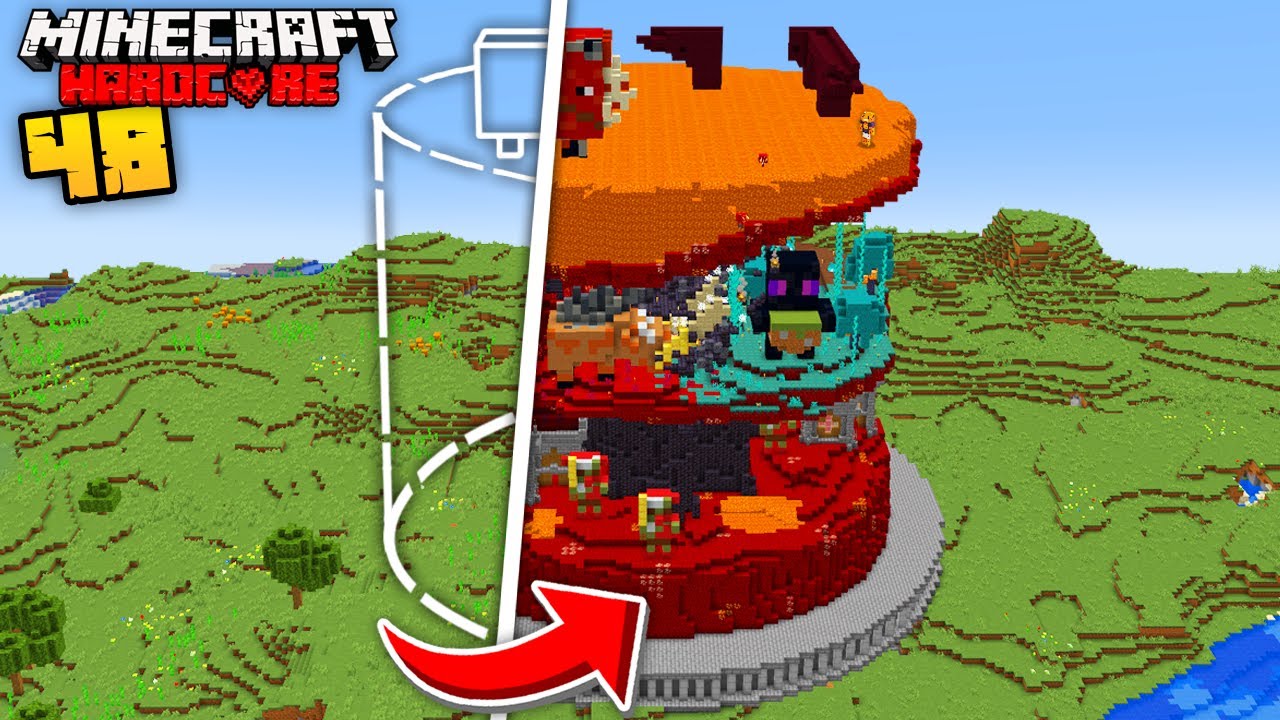 I Transformed the OVERWORLD into the NETHER in Minecraft Hardcore