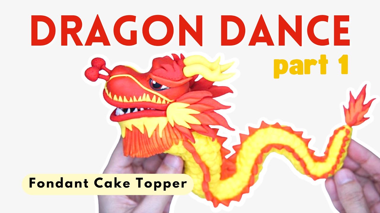How to make DRAGON DANCE ( PART 1 ) The Dragon | Chinese New Year Theme | Fondant Cake Topper
