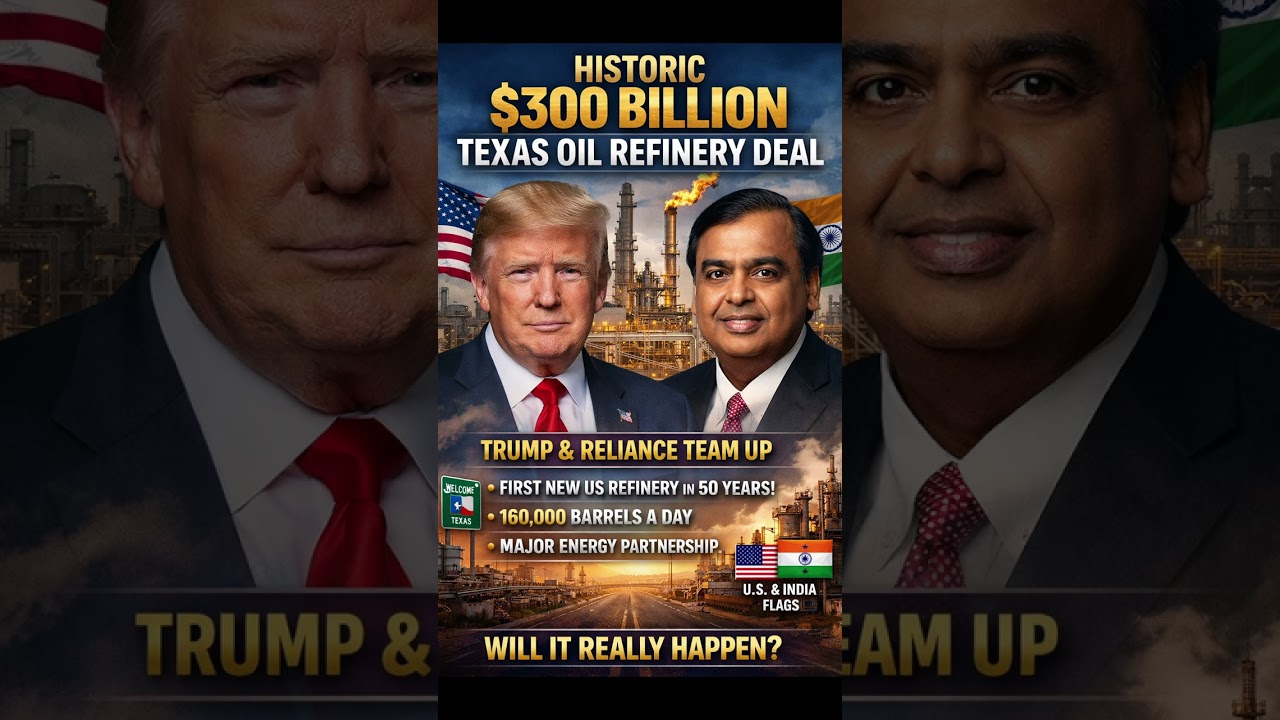 Trump & Mukesh Ambani $300B Oil Deal Explained | Texas Refinery Project #geopolitics