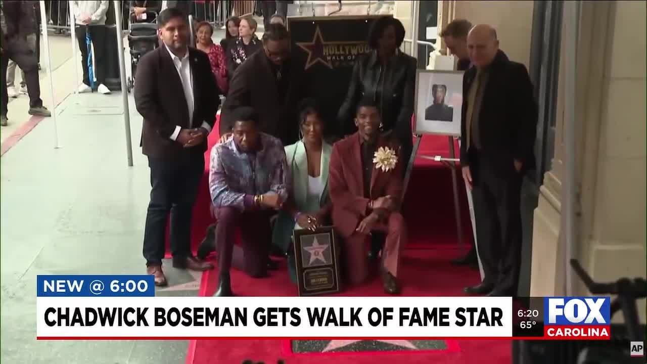 &lsquo;Black Panther&rsquo; star Chadwick Boseman receives Hollywood star