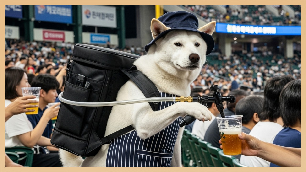 오늘은 야구장 알바 중! 💪🌭 야구도 같이 봐요!