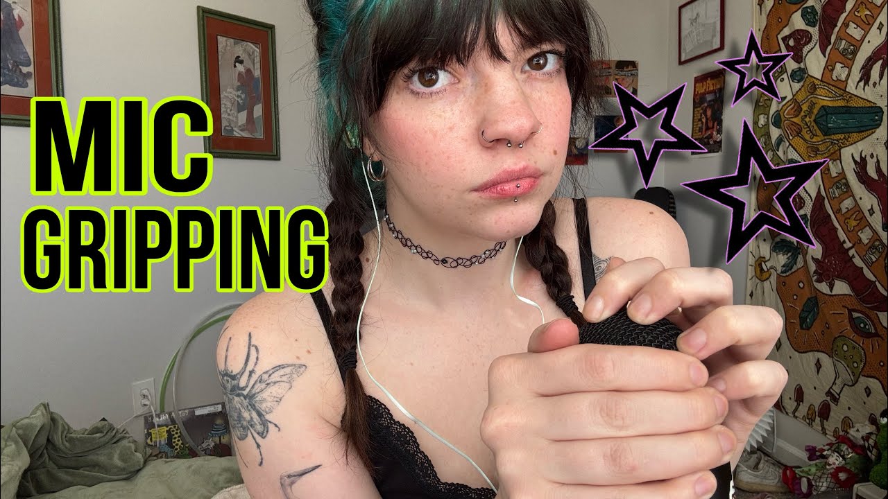 ASMR STICKY MIC GRIPPING *INTENSE* For Tingles ✨ w Mouth Sounds 🫦
