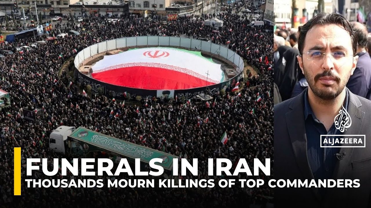 Iran holds funeral for top commanders killed in opening US-Israeli strikes