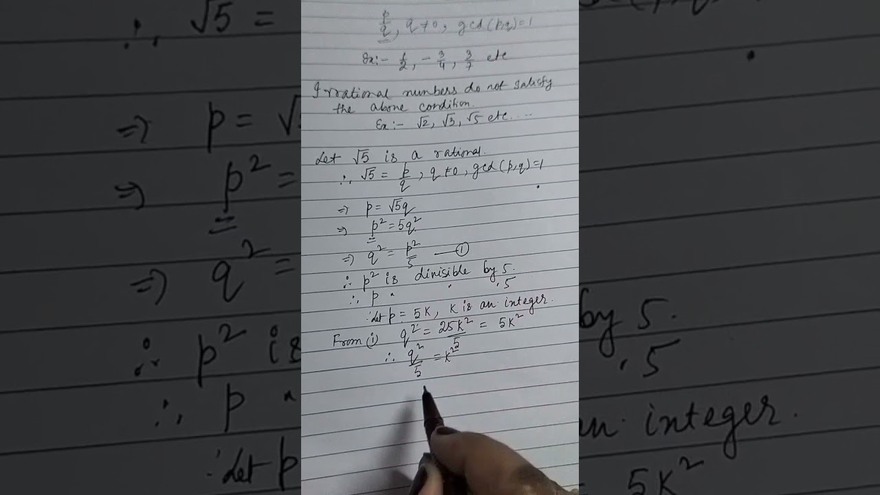 Rational and Irrational numbers.