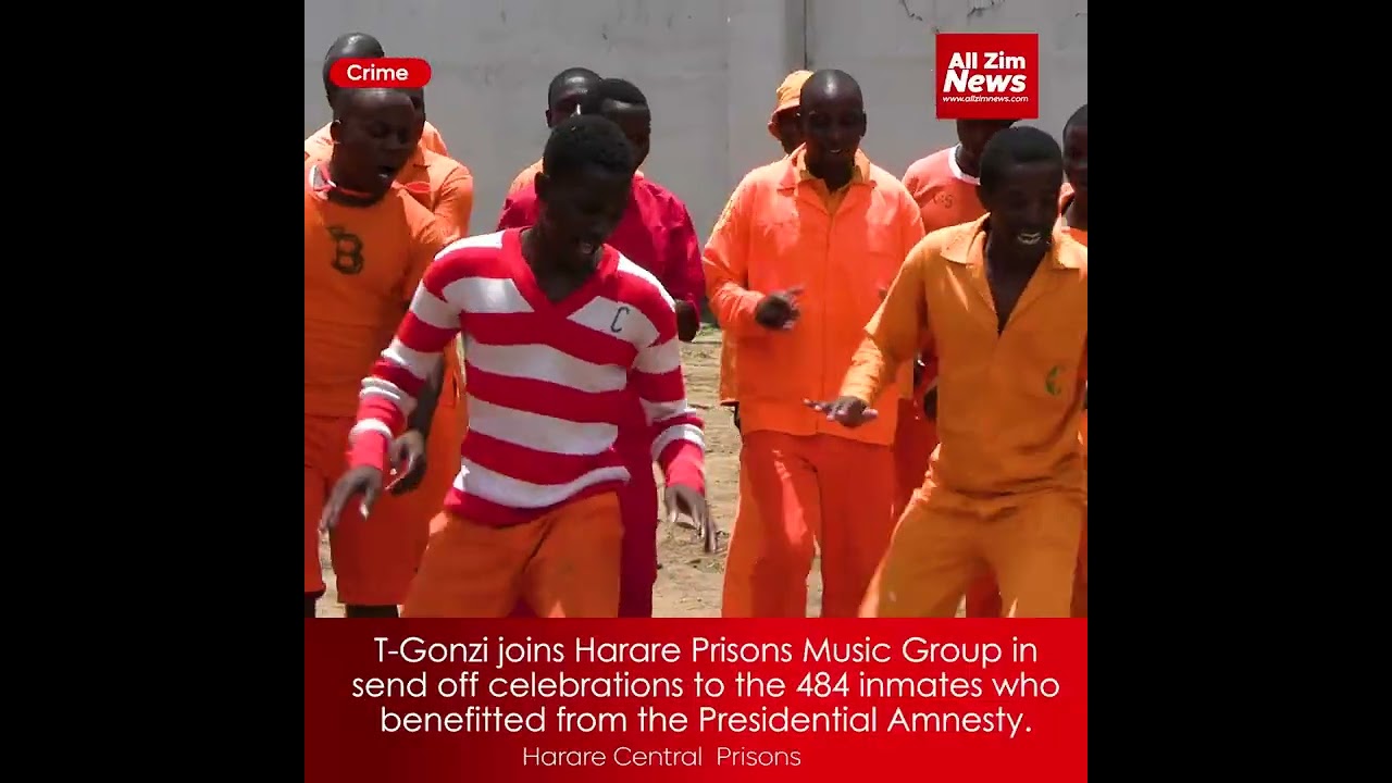 T.Gonzi joins Harare Prison Music in send off celebrations the 484 inmates Presidential Amnesty.