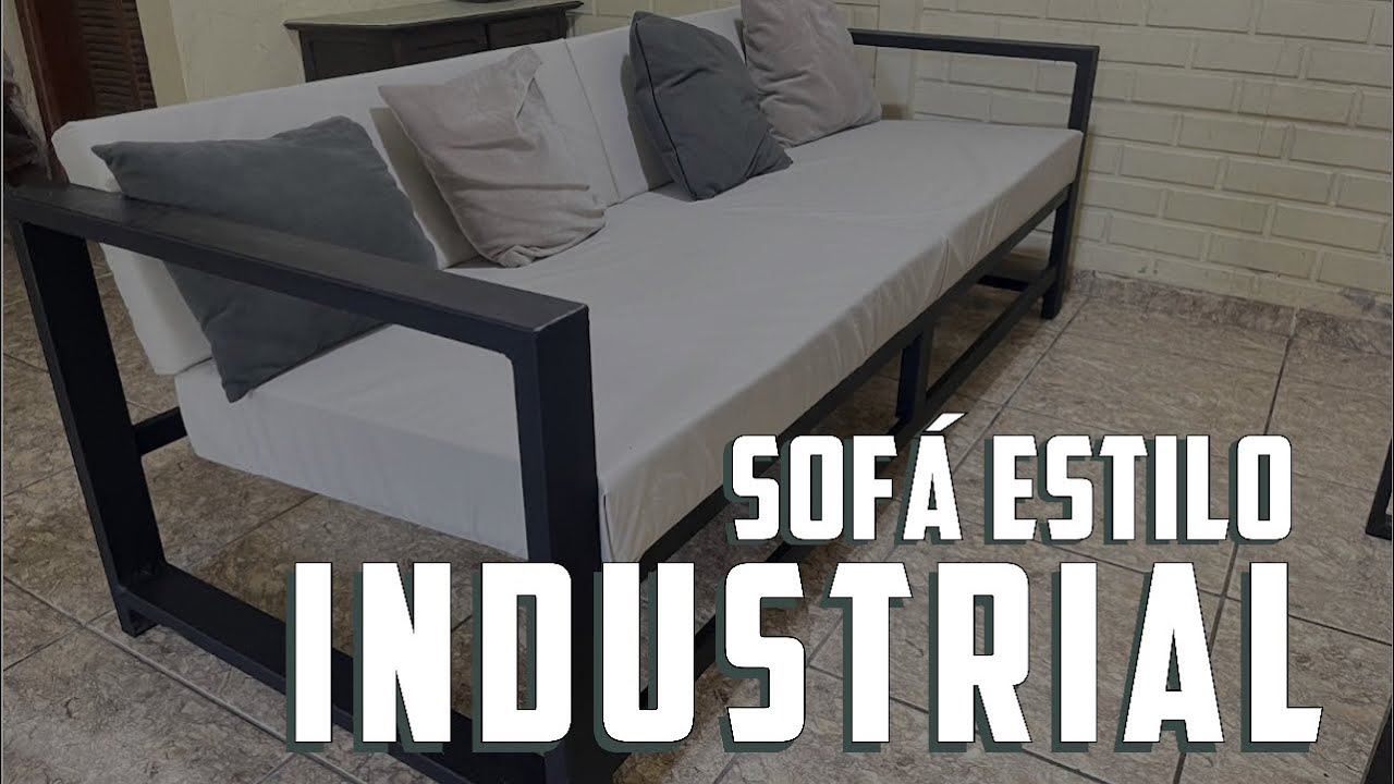 Sofá estilo industrial com menos de R$800