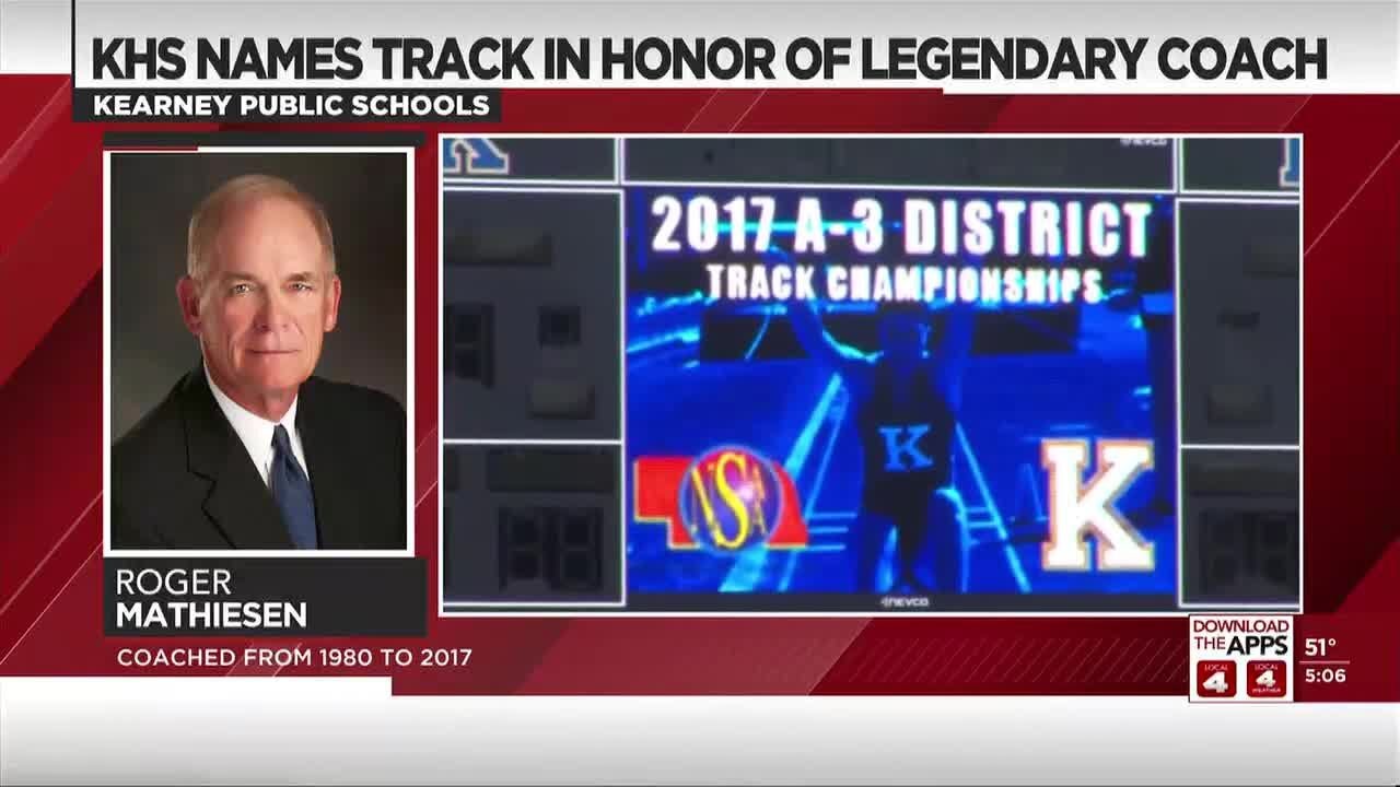 Kearney High School honors legendary coach by naming track after Roger Mathiesen