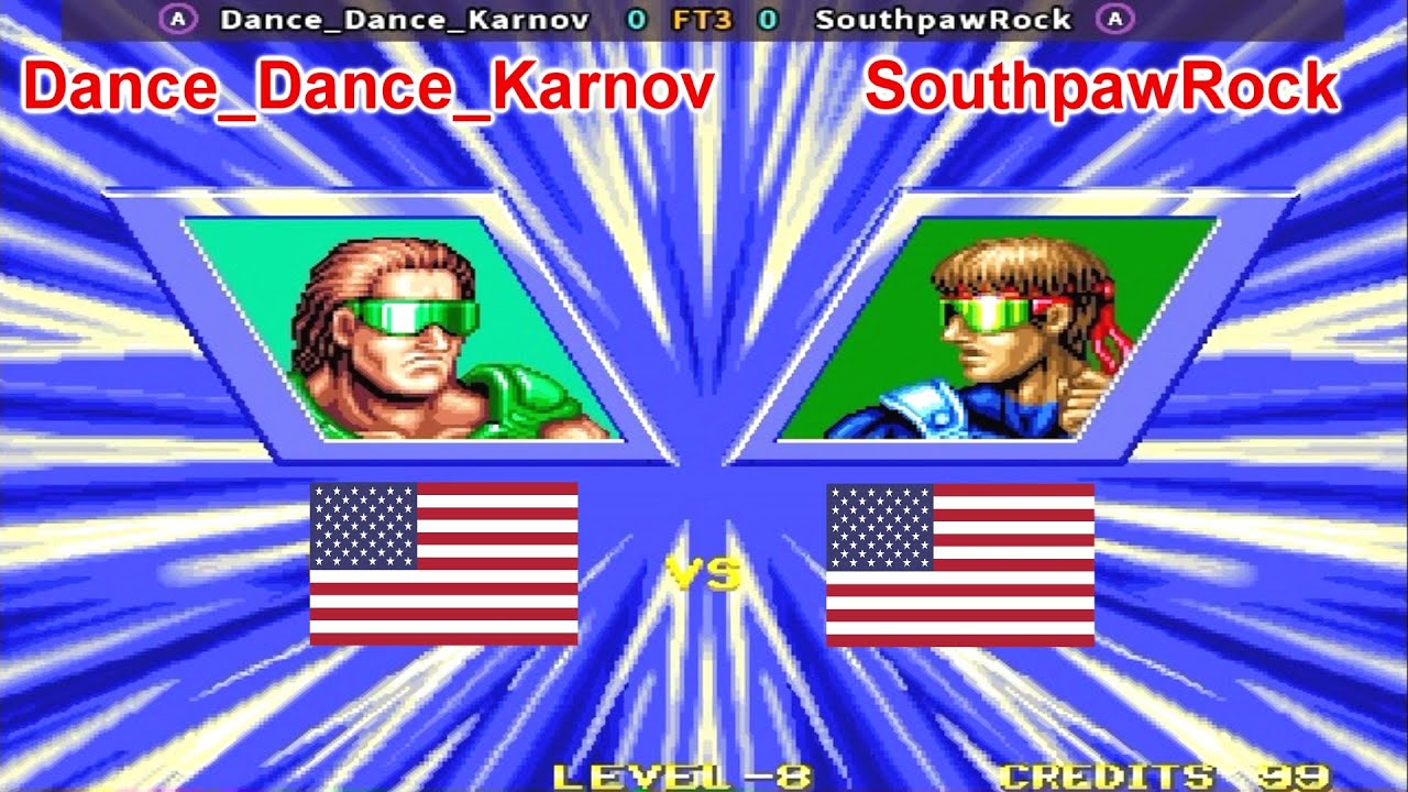 Windjammers / Flying Power Disc - Dance_Dance_Karnov vs SouthpawRock FT3