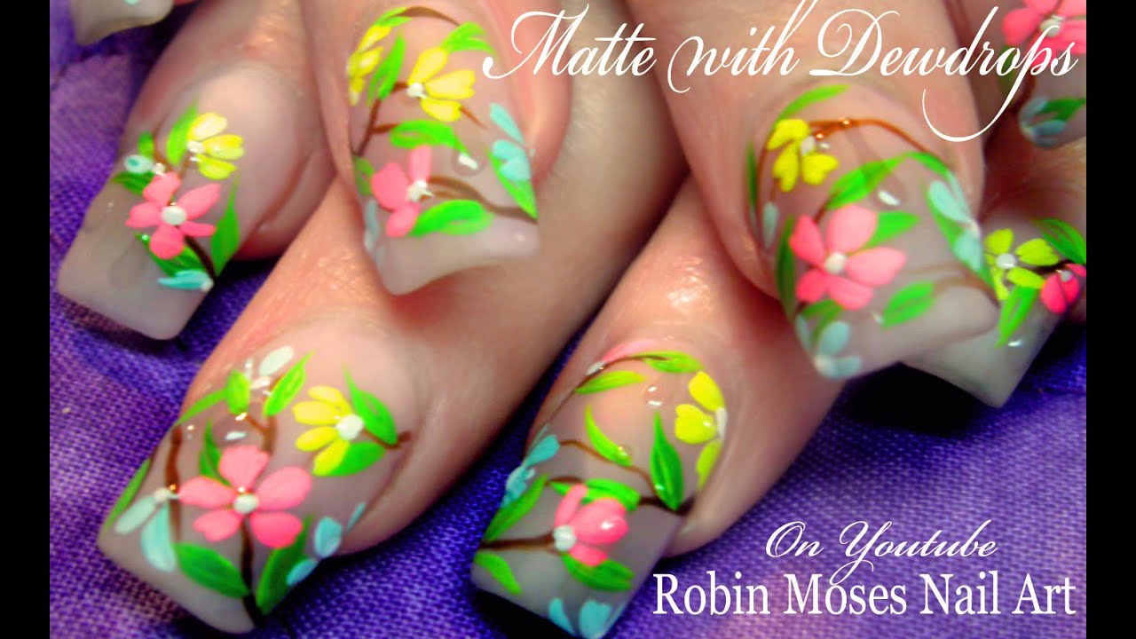 Raindrop Nail Art | DIY Easy Water Droplet Spring Nails Tutorial