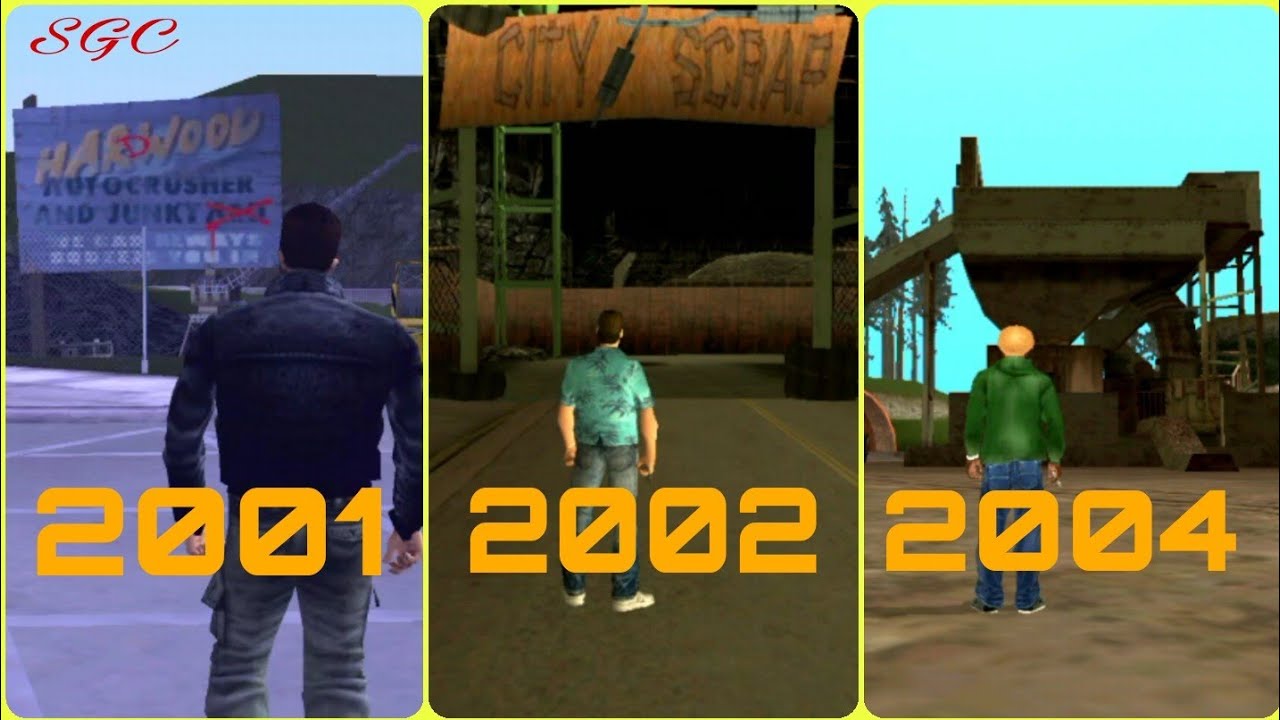 Evolution of Junkyards in GTA games (Android and PSP versions)(Shiva Gaming Center)