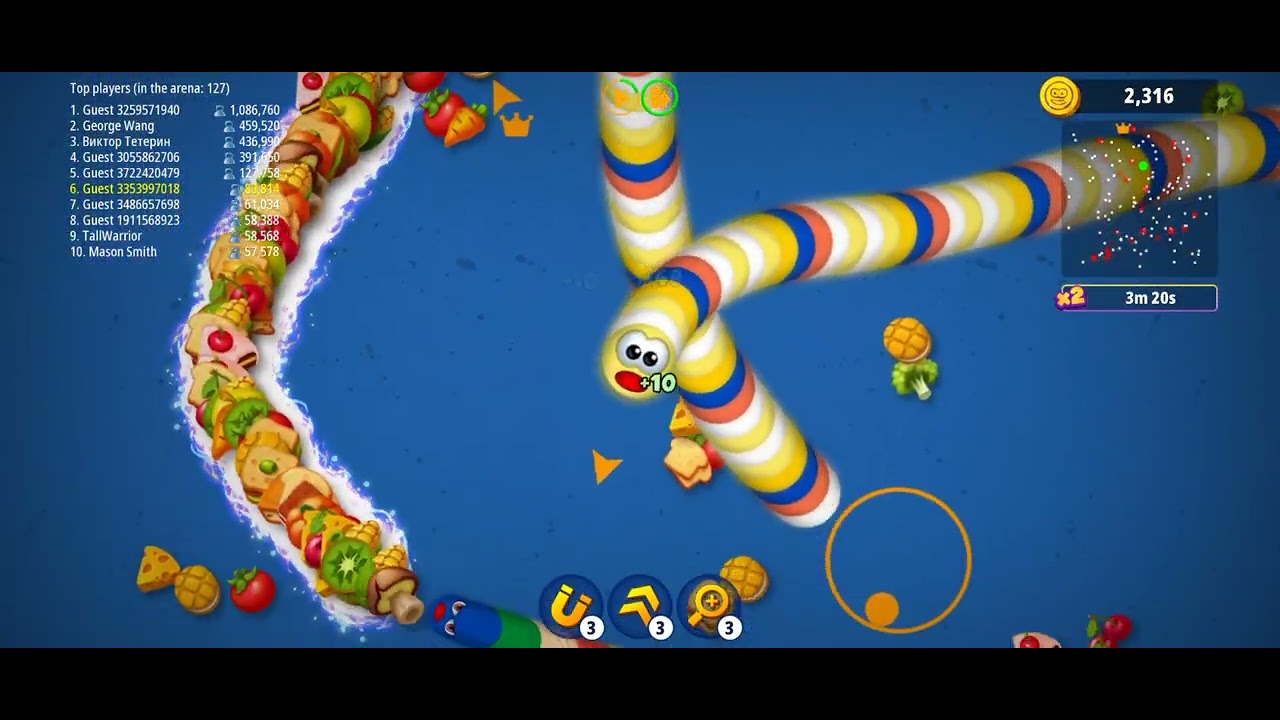 #Wormszons.io  #saamp wala game #magic_slither_snake_gameplay#worms_zone_magic_slither_snake