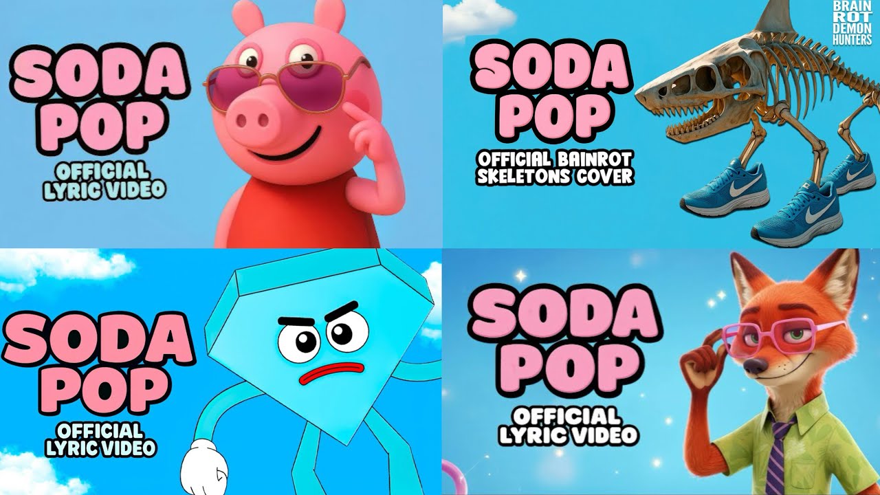Peppa Pig🆚 TRALALERO TRALALA🆚Nick Wilde soda pop tiles 