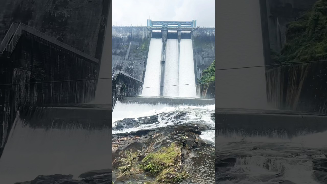 Sholayar dam spillway #travel  #sholayardam  #shortsfeed