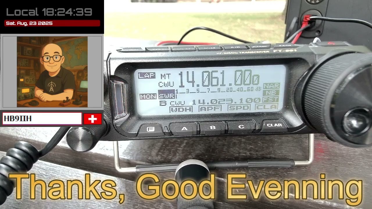Contact in Morse Code VE2ZDX to HB9IIH