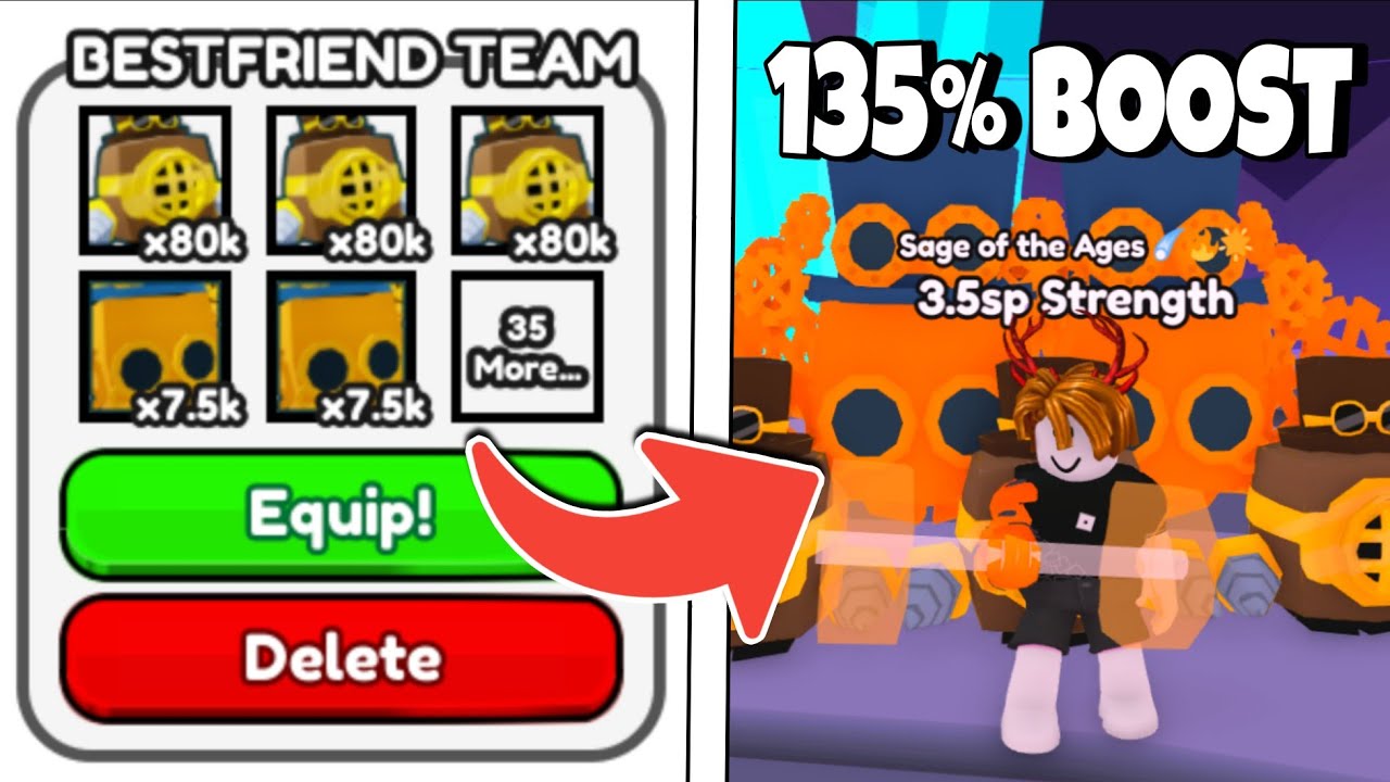 I Got FULL Bestfriend Team in Arm Wrestle Simulator! (Roblox)