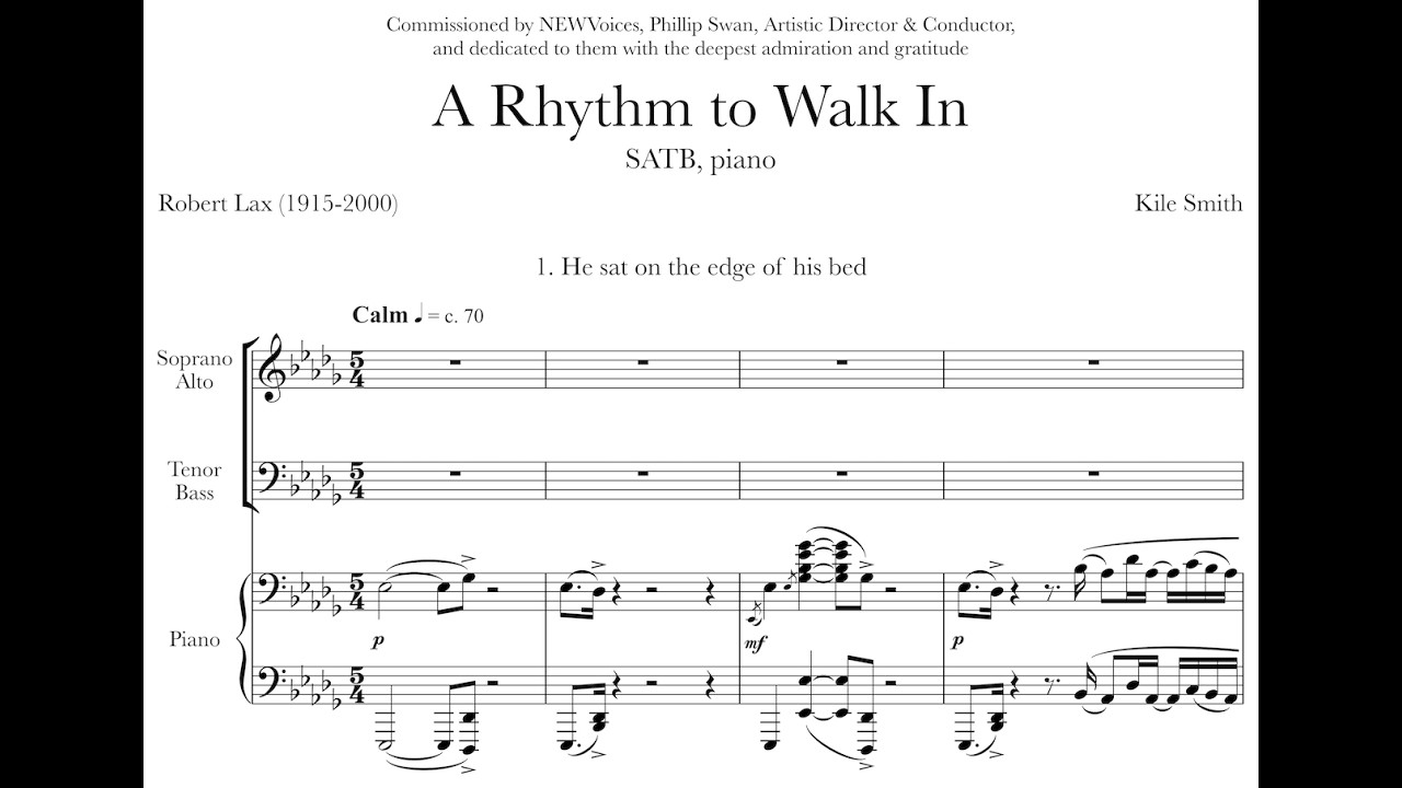 A Rhythm to Walk In, score video