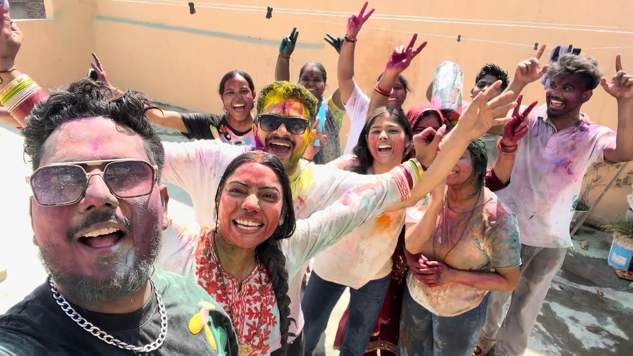 First Holi Celebration After Marriage 💍🌈 |    Holi Together😍