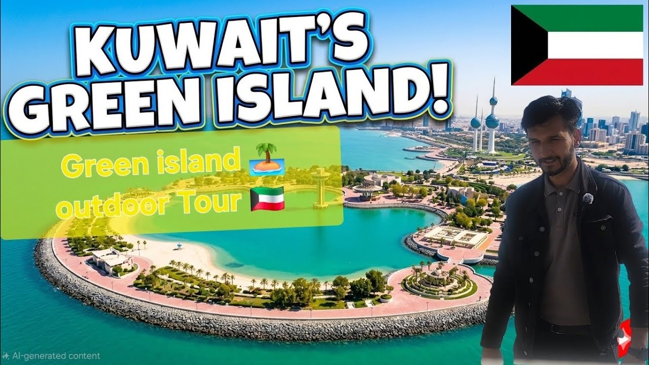 ​Kuwait’s Most Beautiful Island!😍| Green island 💚 🏝 outdoor tour🇰🇼 Day 24/30 day's challenge series!