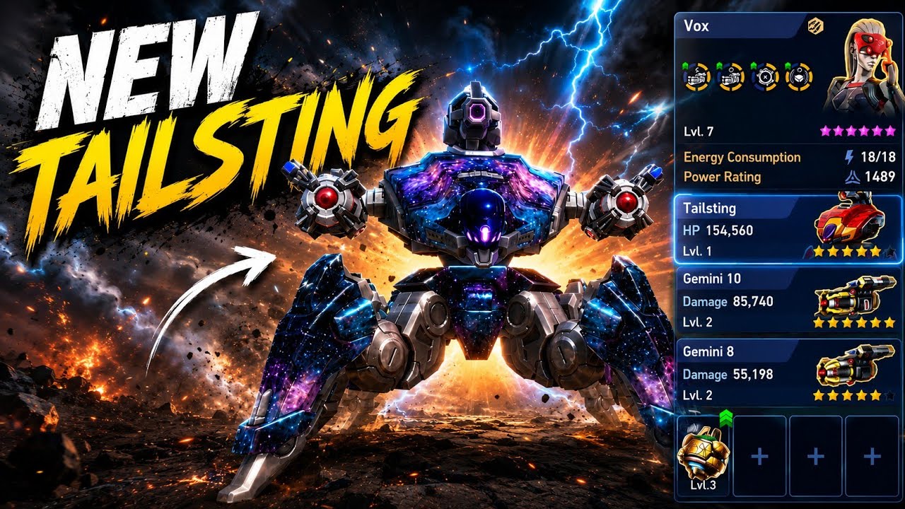 New Mech Tailsting with Gemini Gameplay | Mech Arena
