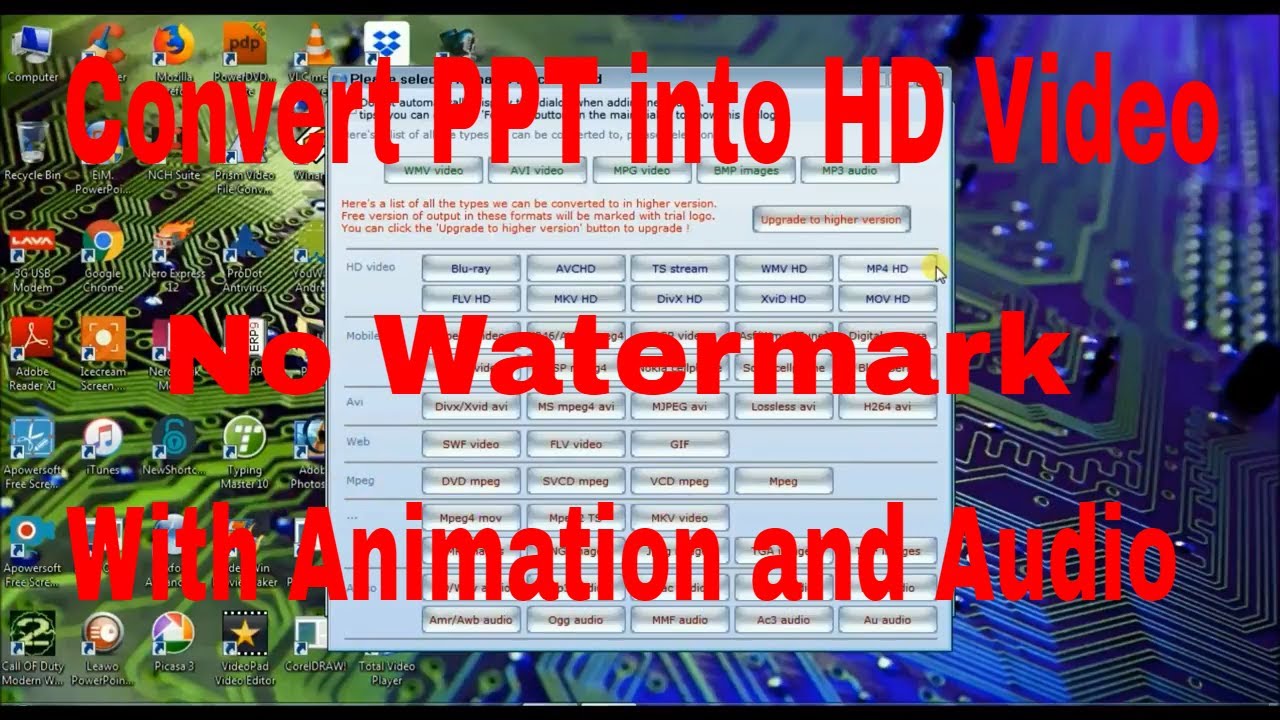 Convert Power Point to HD Video with Animation and Audio