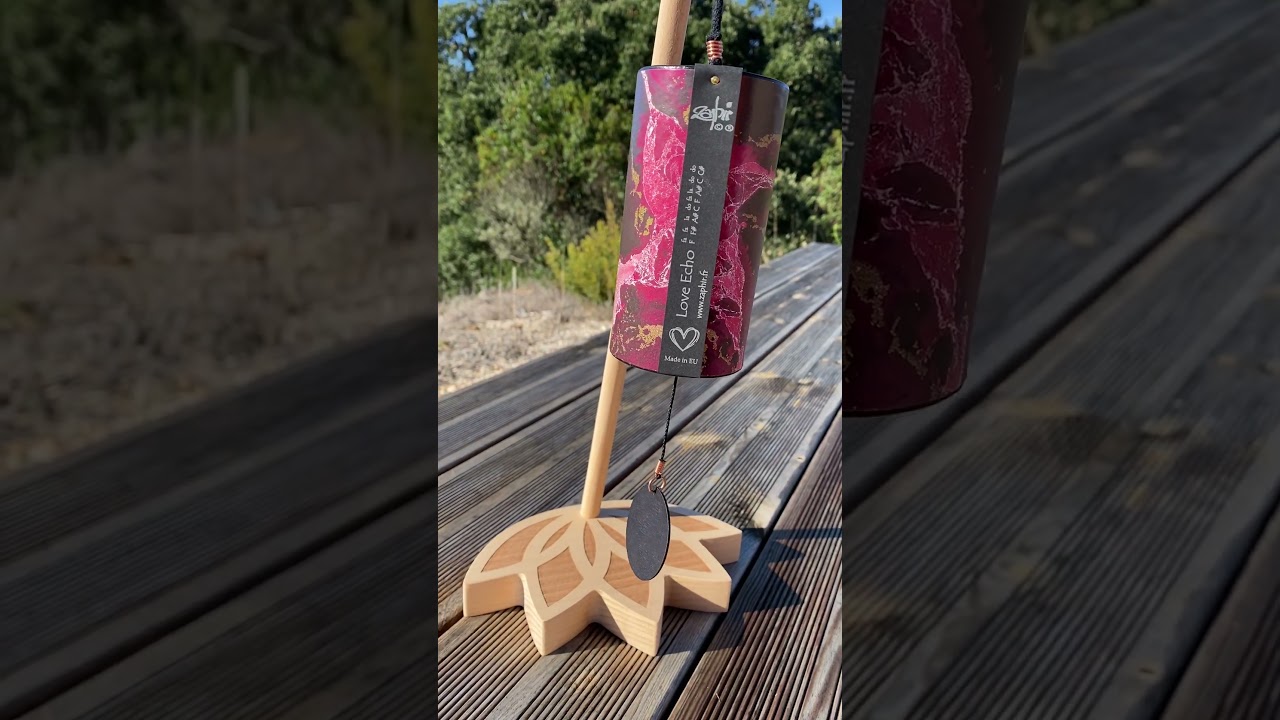 Zaphir Chimes Love Echo on Lotus Flower Chime Stand  