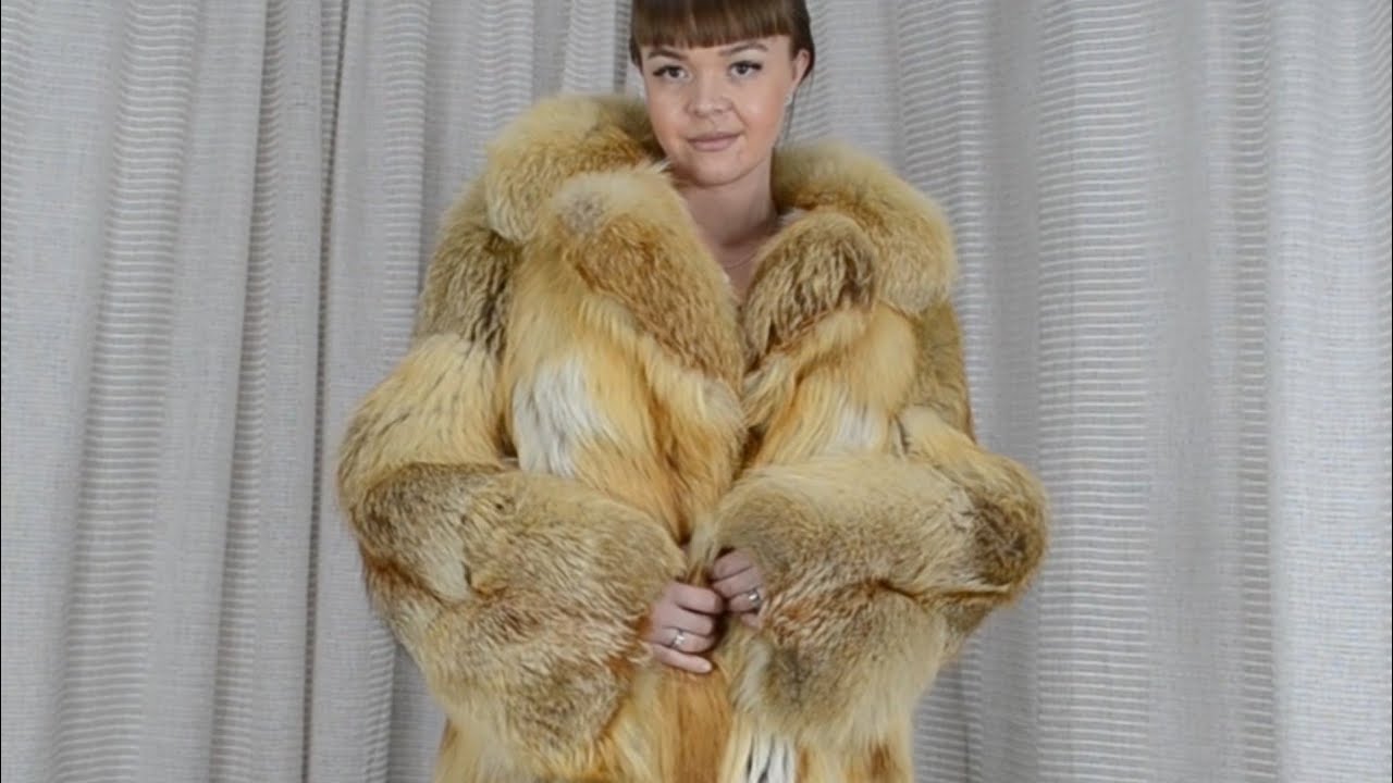 IN FUR COAT GOLDEN FOX Review red long jacket | FursBerry sale fur eBay shop | fur lover