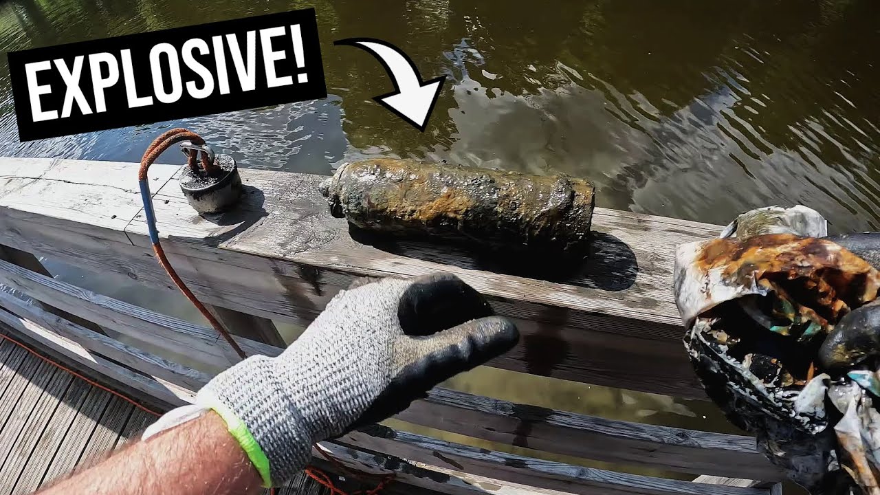 Police Called While MAGNET FISHING! (Huge Explosive Found)