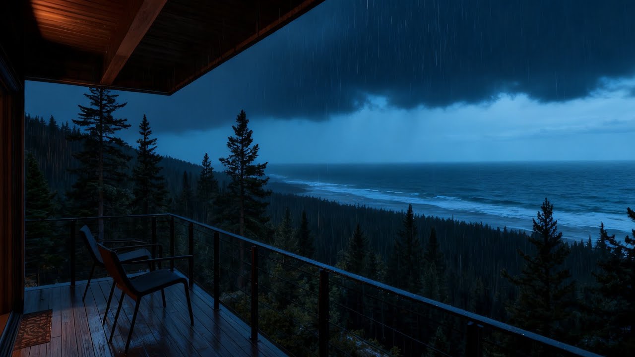 Forest Beach Ocean Waves 🌊 Relaxing Nature Ambience #Sleep #Relax