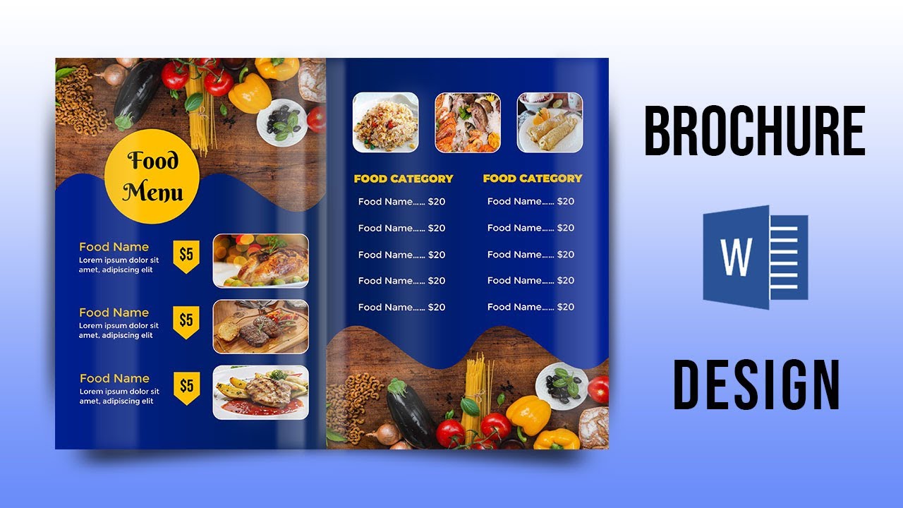 Brochure Design in MS Word | Brochure design ideas | Brochure Design tutorial