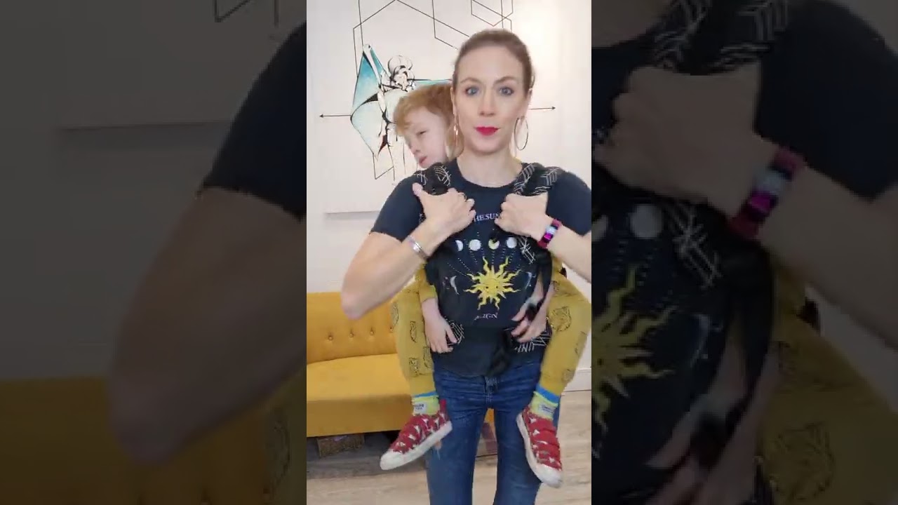 How to back carry a 5 year old in a Tula Toddler Carrier
