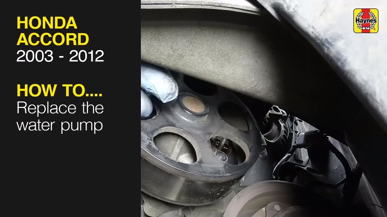 How to Replace the water pump on the Honda Accord 2003 to 2012