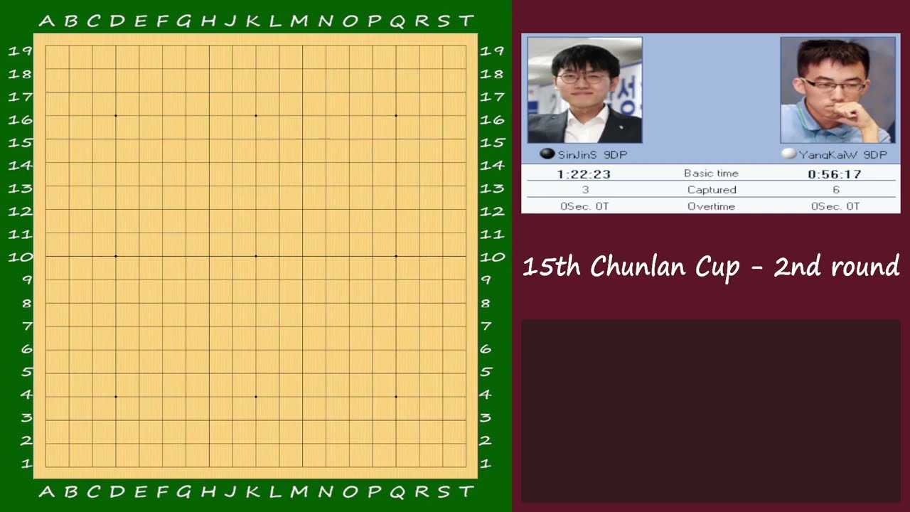 [EN/FR] 15th Chunlan Cup - 2nd round : Shin Jinseo vs Yang Kaiwen