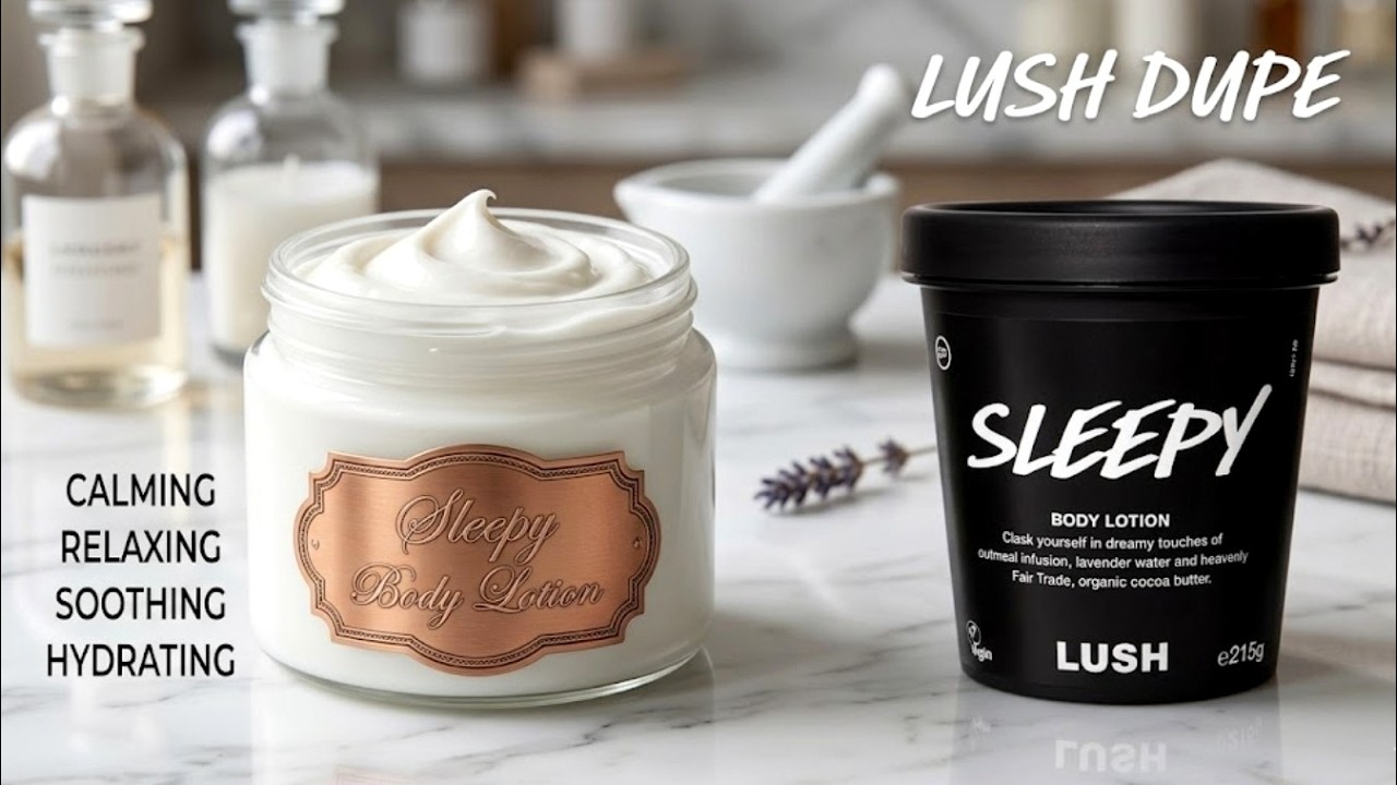 Lush Dupe Sleepy Body Lotion Made With Oat Milk Made From Scratch with Recipe