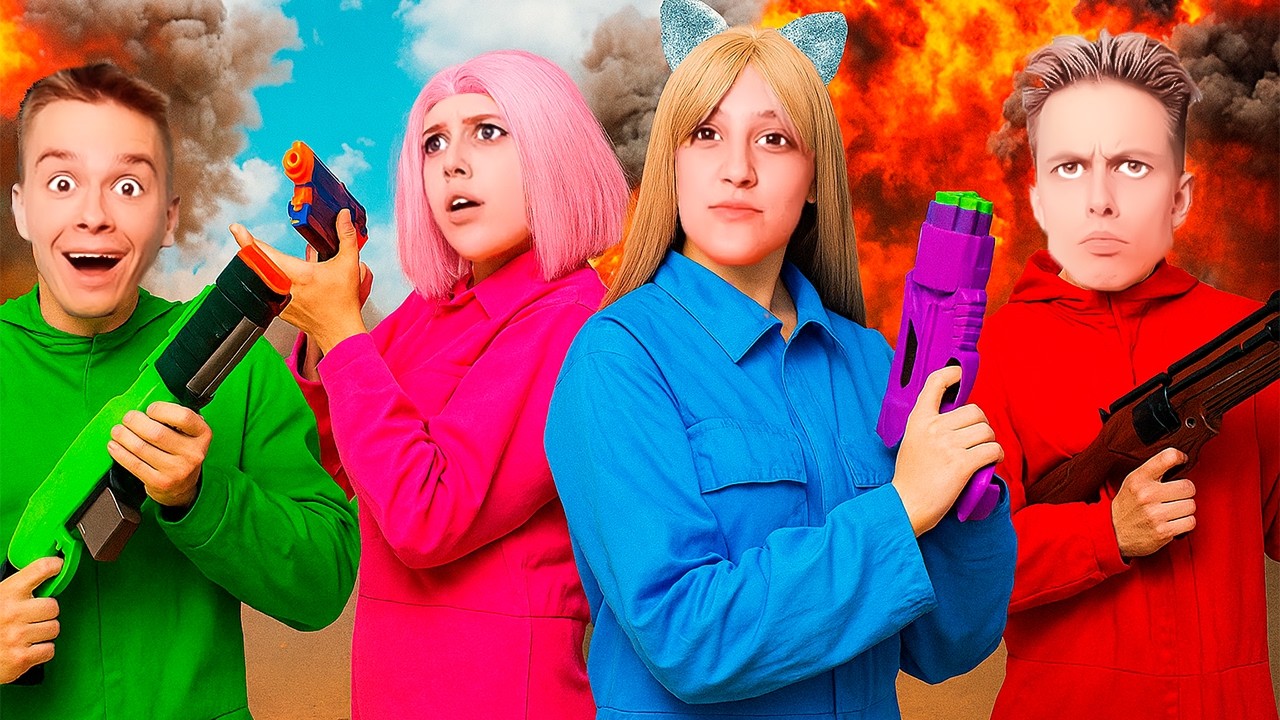 ГОЛОДНЫЕ ИГРЫ с NERF, БАРБИ, АМАНДОЙ, УЭНЗДЕЙ и ИГРОЙ КАЛЬМАРА !!!