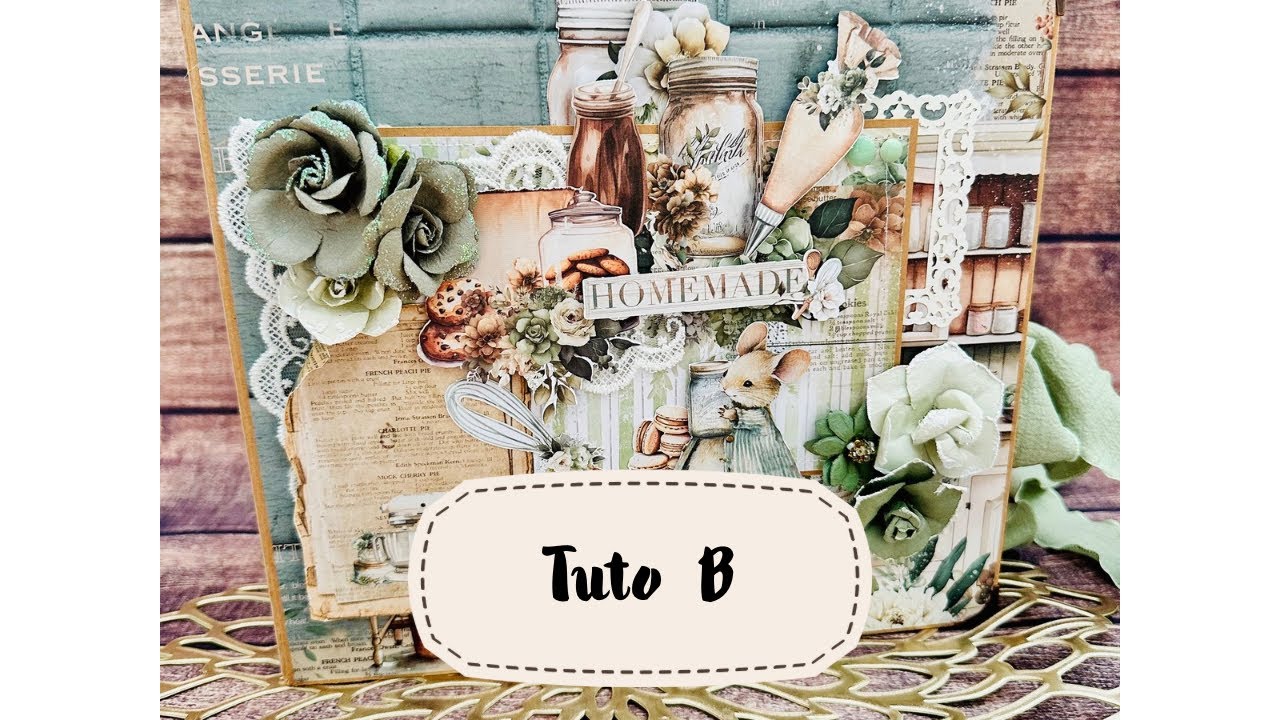 Tuto  de la couverture B album photo scrapbooking pop-up 