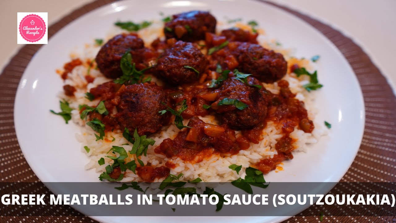 Traditional Greek Soutzoukakia Recipe(Greek  Meatballs in tomato sauce)