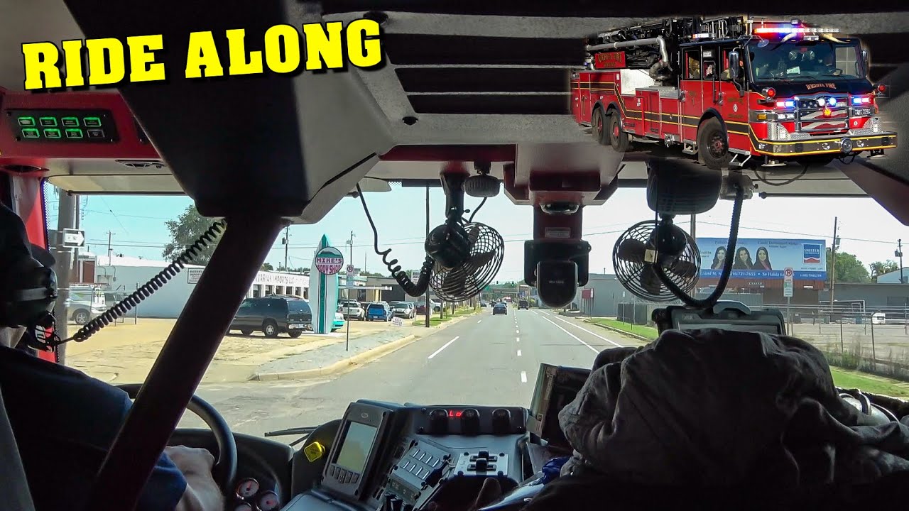 [WICHITA FIRE] - Truck 1 RIDE ALONG | Firehouse 1 responding with SCREAMING Q & HORN!