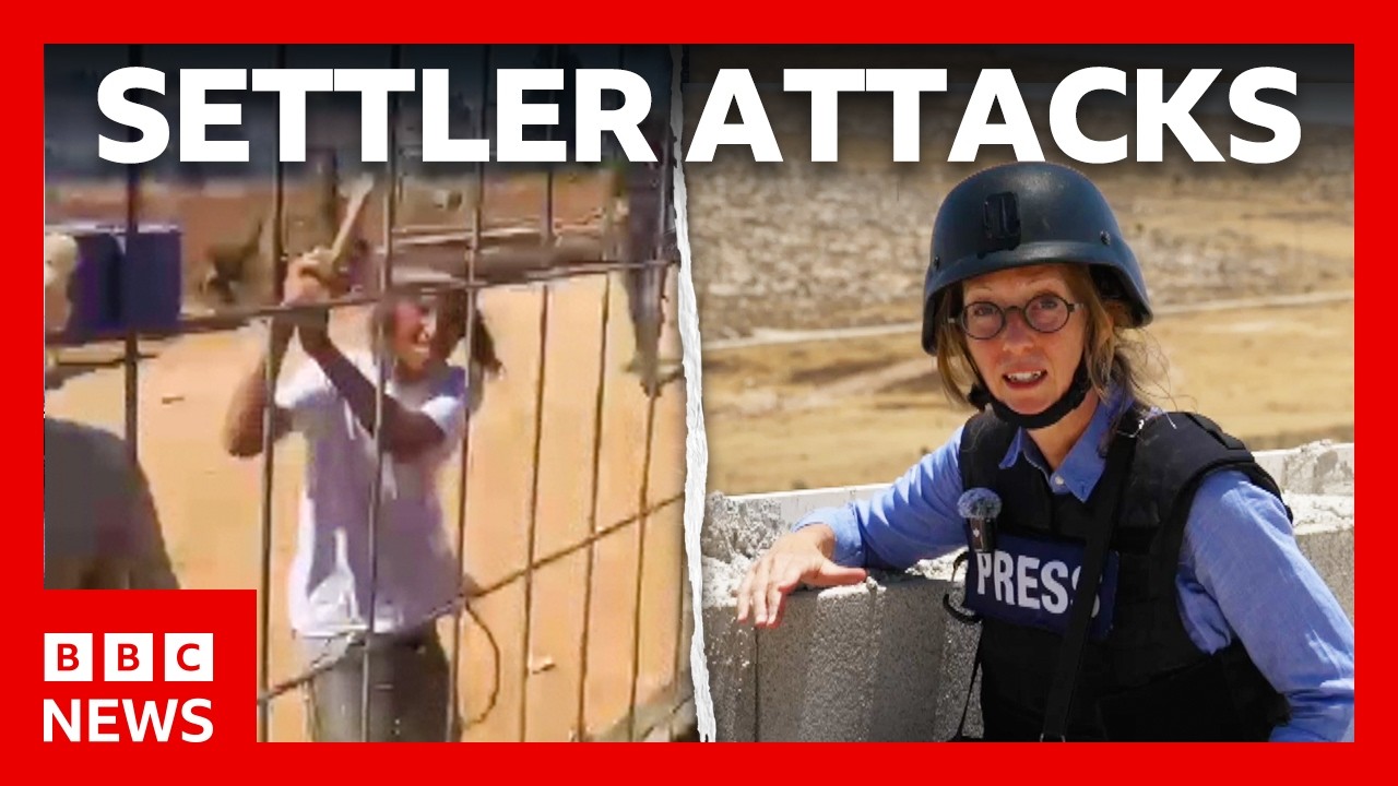 On the frontline of Israeli settler violence in the West Bank | BBC News