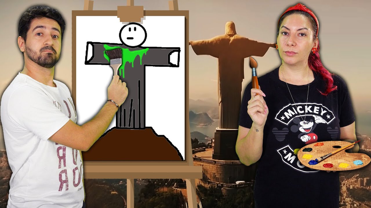 QUEM PINTAR MELHOR AS FAMOSAS MARAVILHAS DO MUNDO GANHA | Gabriel e Shirley 2.0