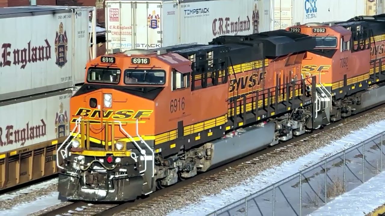 Railfanning in Fort Madison, Iowa - Union Pacific Intermodal and a BNSF Intermodal