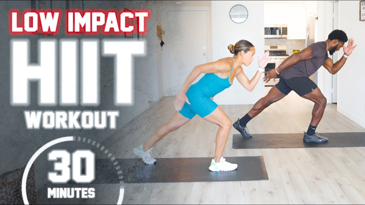 30-минутная низкоударная HIIT-тренировка [БЕЗ прыжков //БЕЗ оборудования]