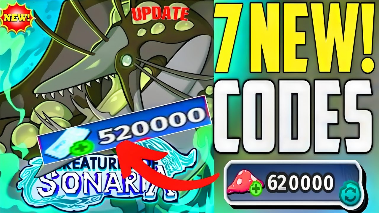 ⚠️ОБНОВЛЕНИЕ!💥КОДЫ⚠️ КОДЫ ДЛЯ CREATURES OF SONARIA В ROBLOX, МАРТ 2026 - КОДЫ ДЛЯ CREATURES OF SO...