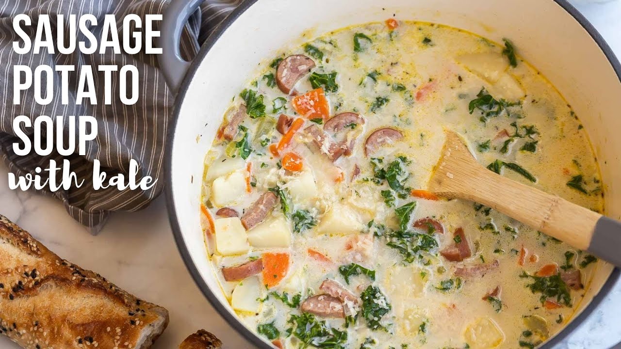 Sausage Potato Soup with Kale | The Recipe Rebel