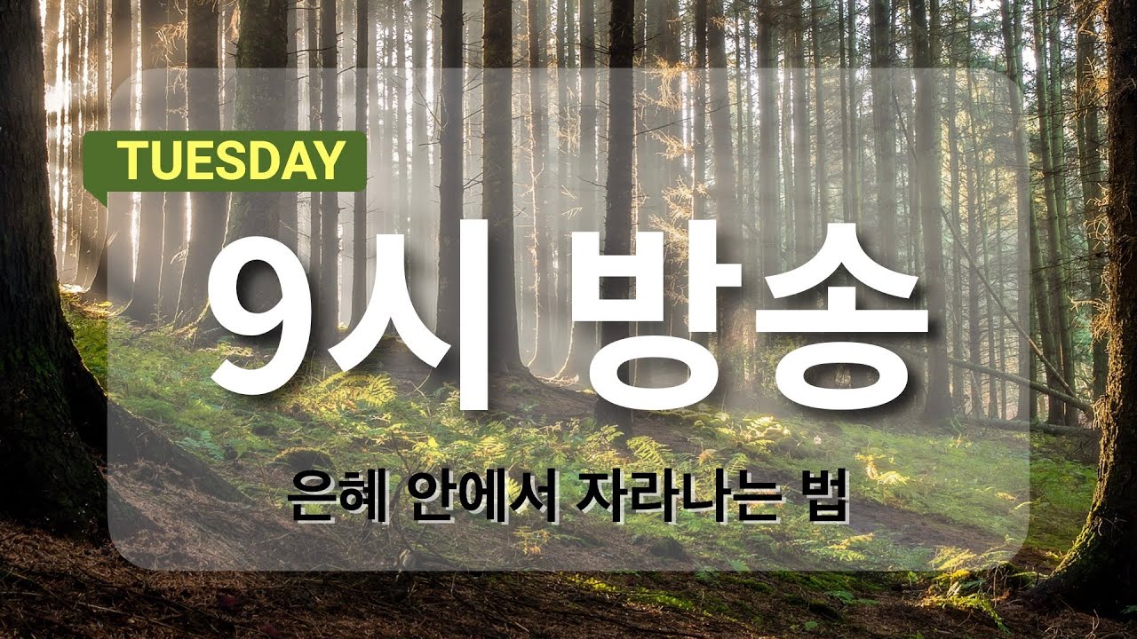 [아침예배 9시 방송] 1월 20일 - 은혜를 알아야 성장한다!  [마지막사명 앤드류강의 천사의 아침방문]