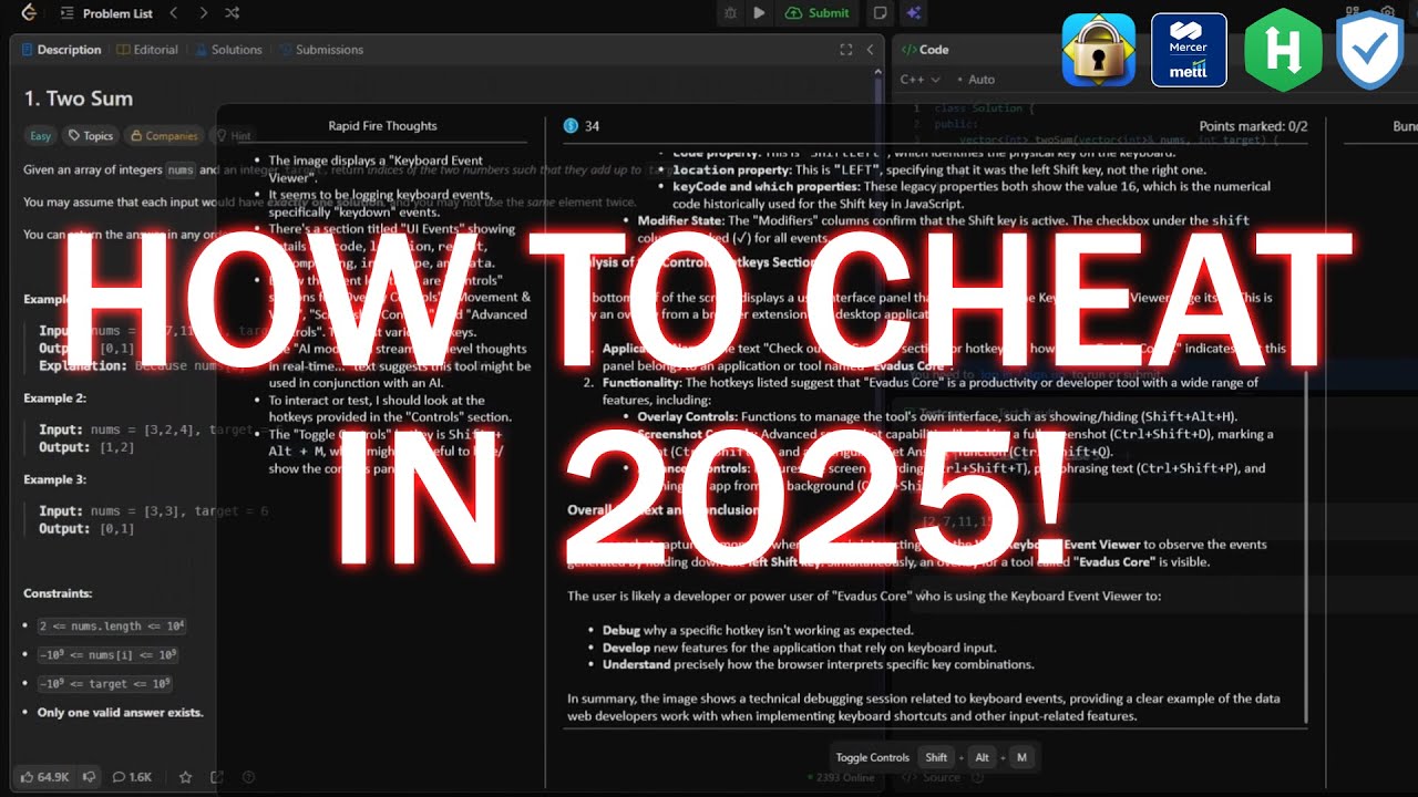 How to cheat HonorLock, Proctorio, Mercer Metll online exams in 2025!
