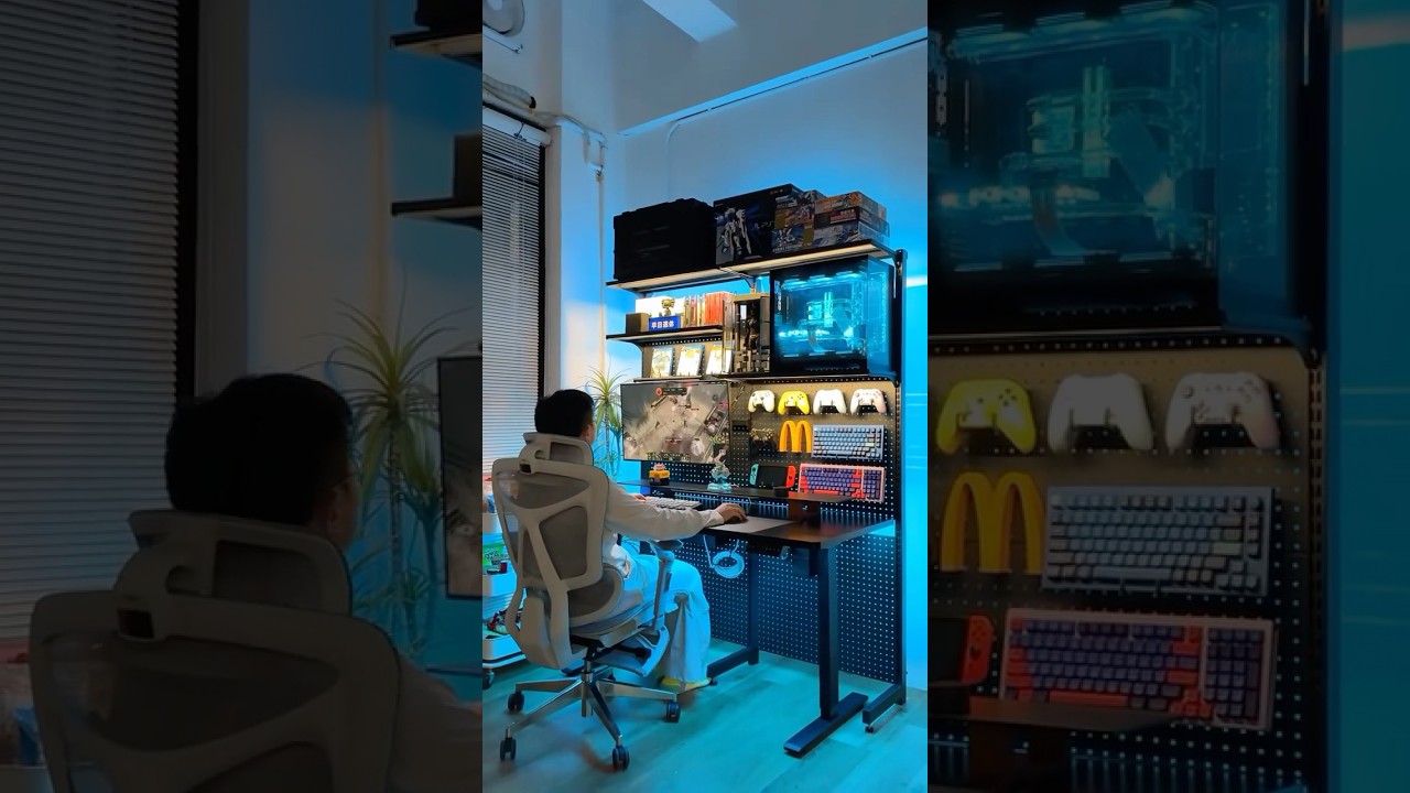 #gaming #gamingsetup #desksetup #roomtour #pegboard #gamer #pcgaming #playstation #tech #diy